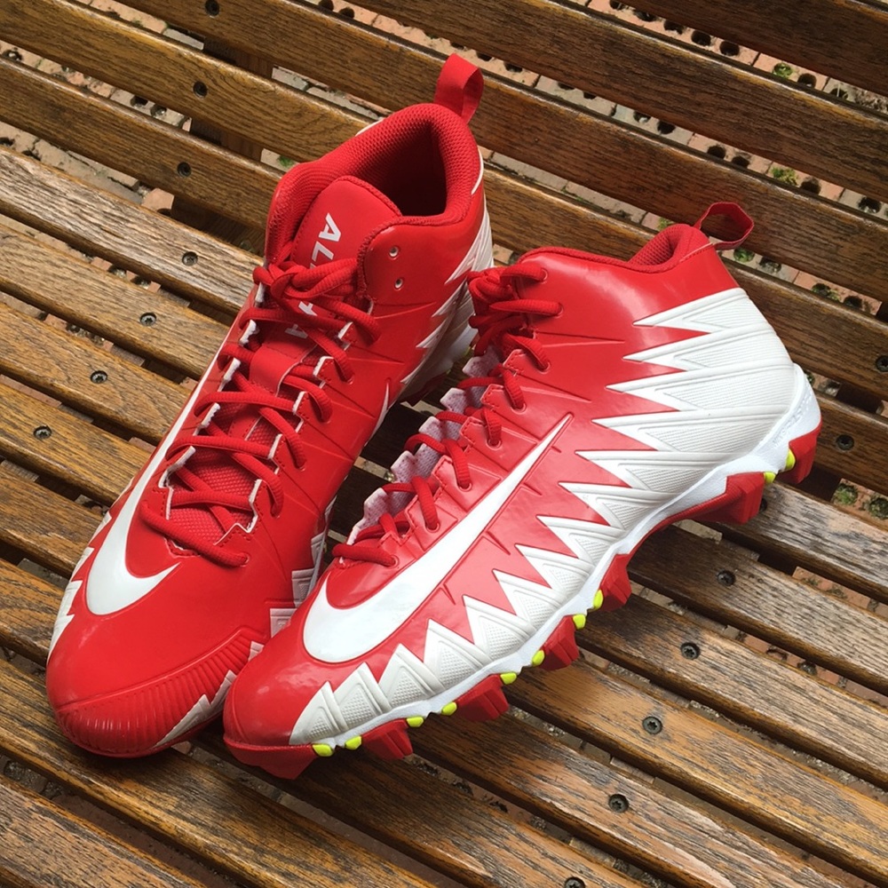 Nike Alpha cleats size 15 red white like new